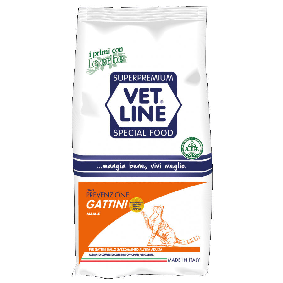Vet Line Secco Gatto Prevenzione Gattini Maiale 400 Gr Vet Line Secco Gatto Prevenzione Gattini Maiale 400 Gr